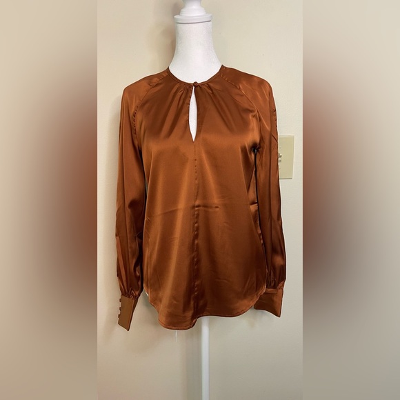 Banana Republic Keyhole Button Closure Long Raglan Sleeves Blouse Top Sz XXS.NWT - Picture 5 of 17